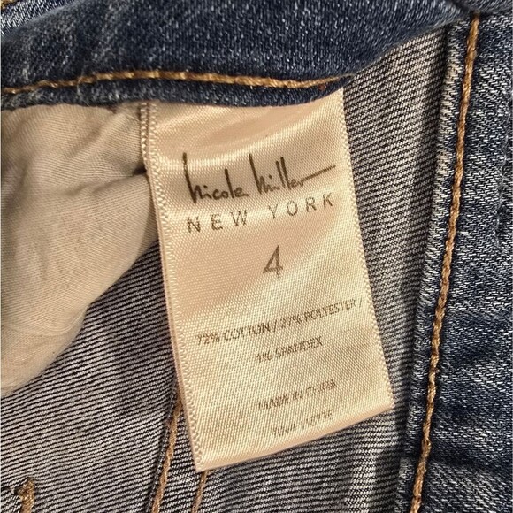 Nicole Miller Blue Skinny Jeans with Distressed Look - Picture 5 of 6